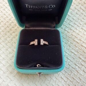 Tiffany & Co. Gold Women's Ring with Silver Accents